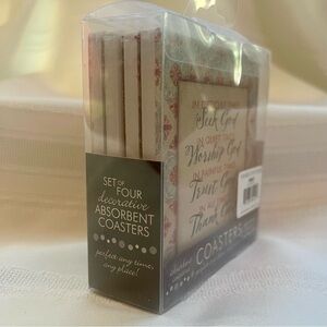 Thirstystone Absorbent Coasters Seek God $5 ADD ON with $15+ Bundle Set of 4 NWT